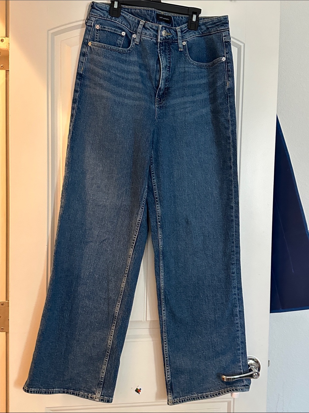 Free assembly wide leg Jeans in Dark Blue Denim size 12